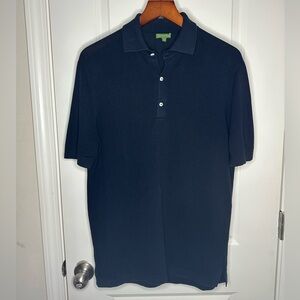 Sid Mashburn Rally Polo Sweater - Navy Cotton - Medium